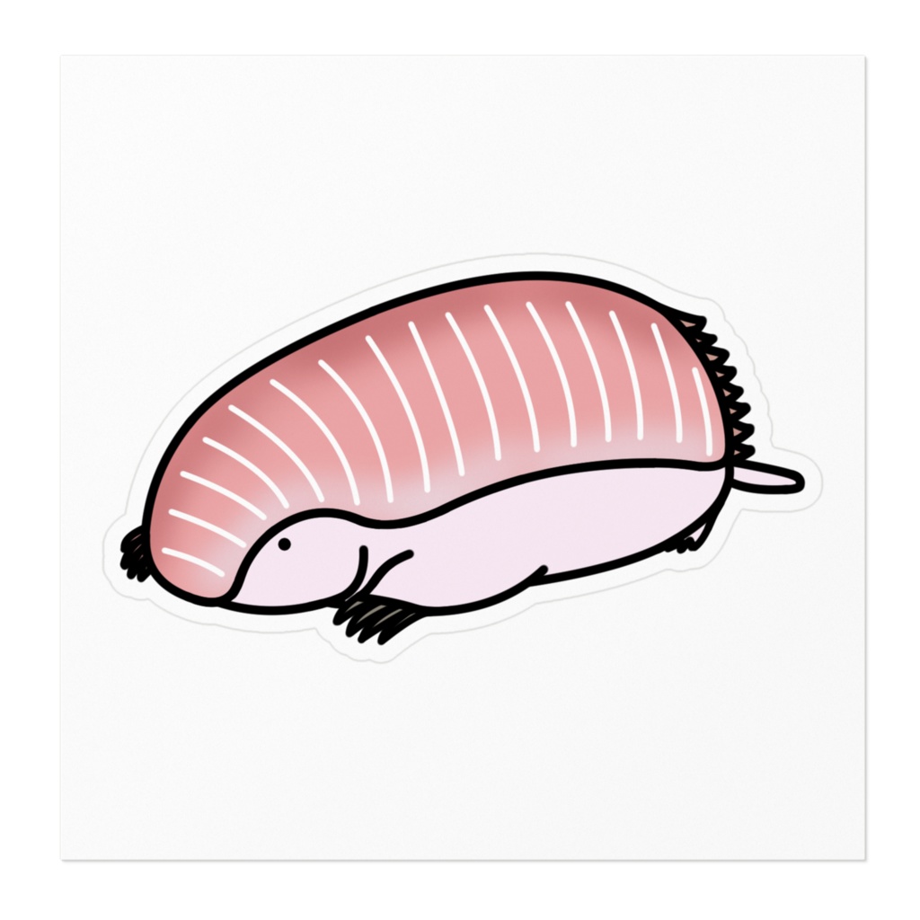 中トロみたいなヒメアルマジロさんステッカー