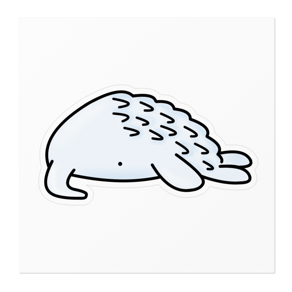 シャチさんが怖いトランコさんステッカー