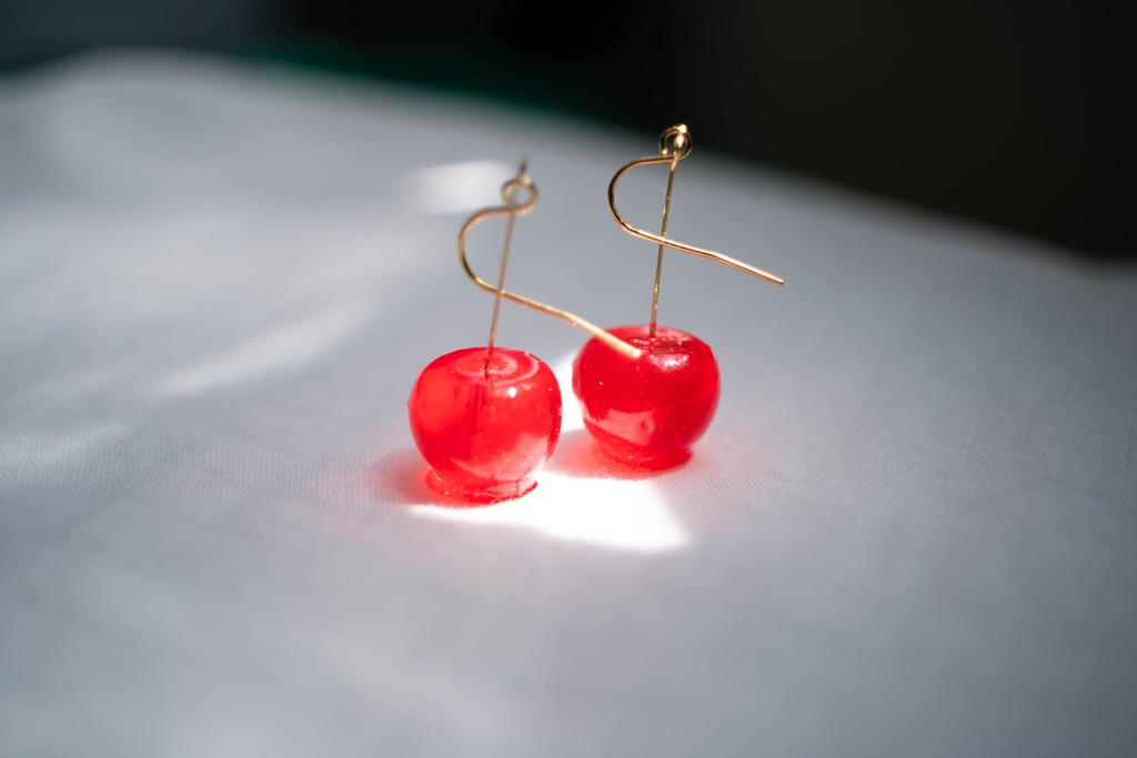 飴ちゃんの耳飾り りんご飴