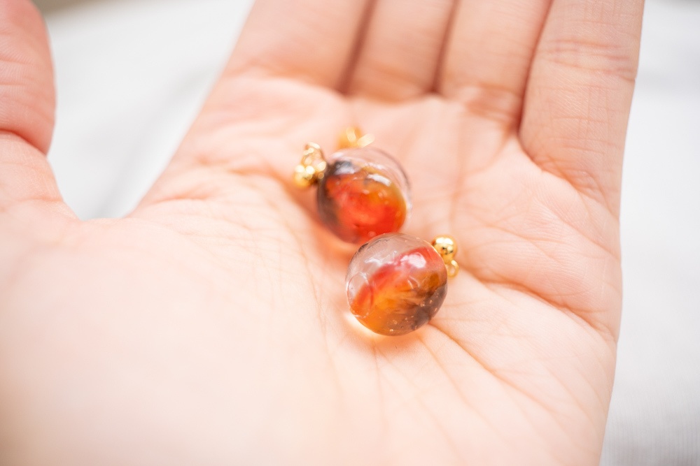 鬼滅の刃 煉獄杏寿郎「炎の呼吸」イメージ / ミニ飴ちゃんの耳飾り(ピアス・イヤリング)