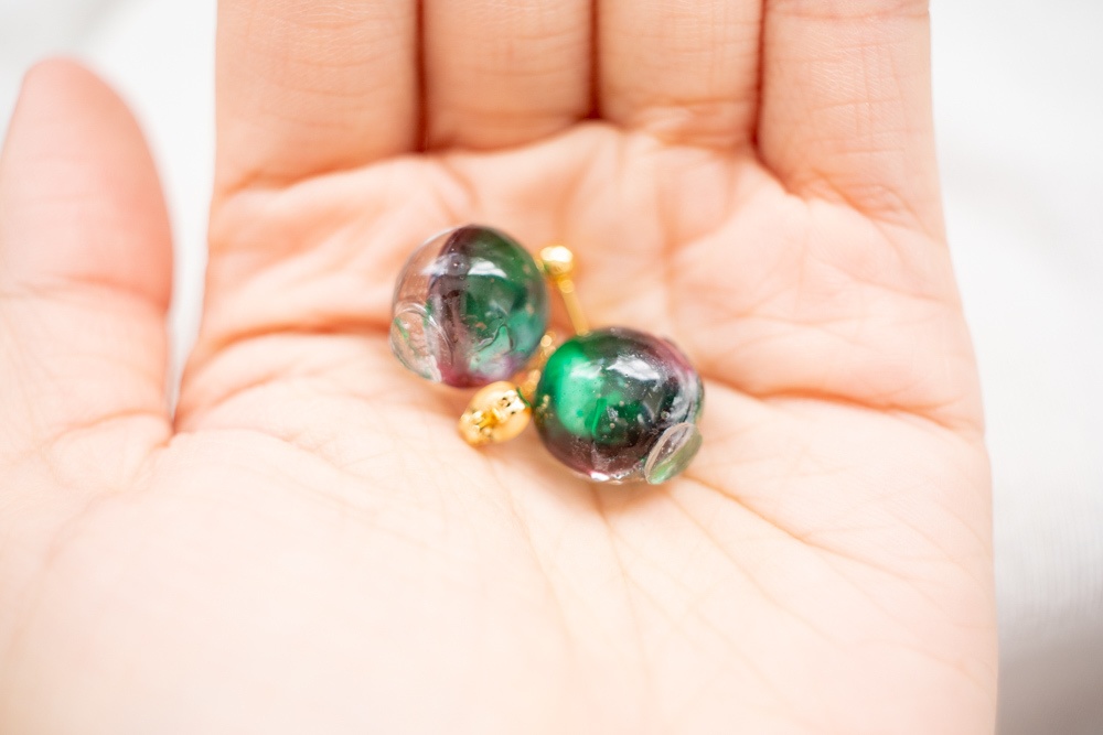 鬼滅の刃 竈門炭治郎「ヒノカミ神楽」イメージ / ミニ飴ちゃんの耳飾り(ピアス・イヤリング)