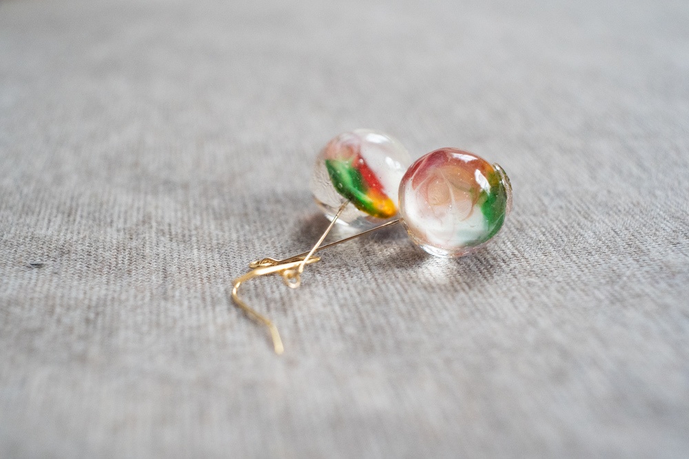 鬼滅の刃 錆兎「繋がれた命」イメージ ／ 飴ちゃんの耳飾り(ピアス・イヤリング)