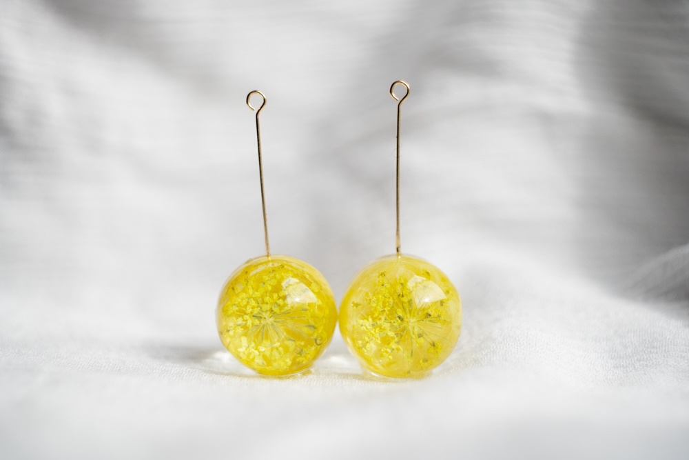 花の妖精 カナリア/飴ちゃんの耳飾り(ピアス・イヤリング)