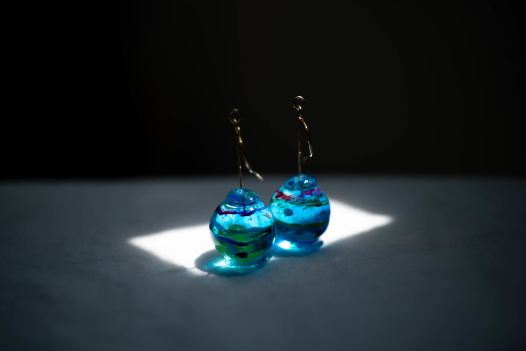 【8/15まで】ヨーヨー (全7色/ピアス サージカルステンレス) 飴ちゃんの耳飾り