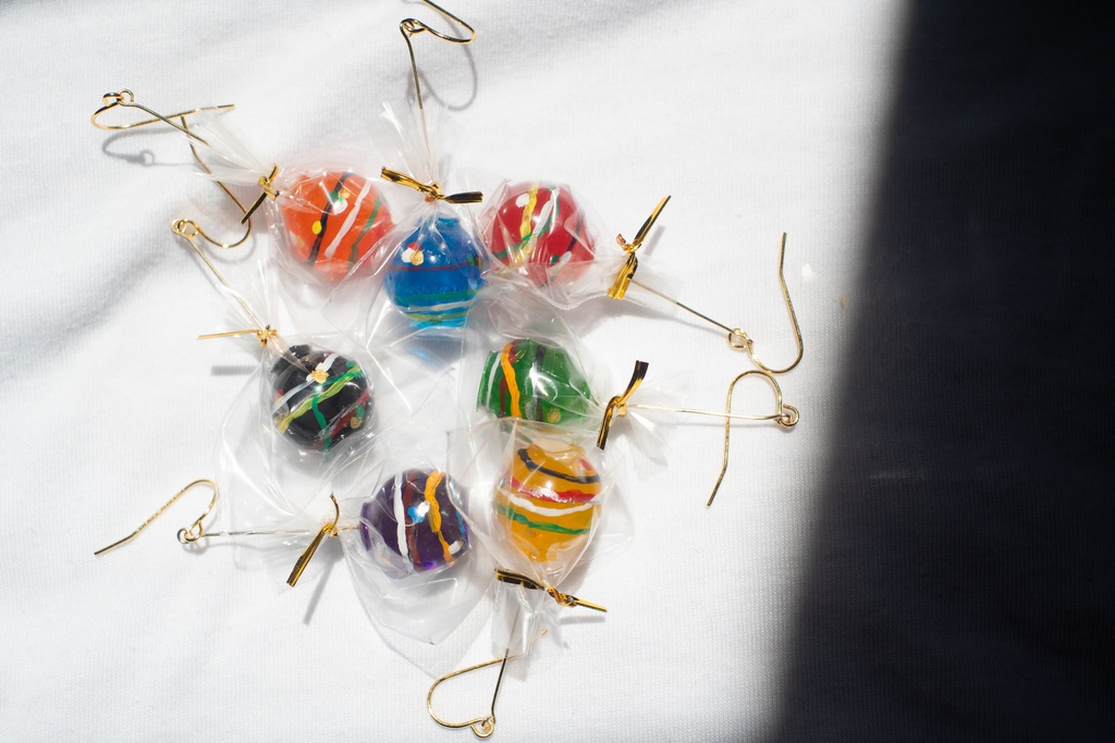 【8/15まで】ヨーヨー (全7色/ピアス 樹脂) 飴ちゃんの耳飾り