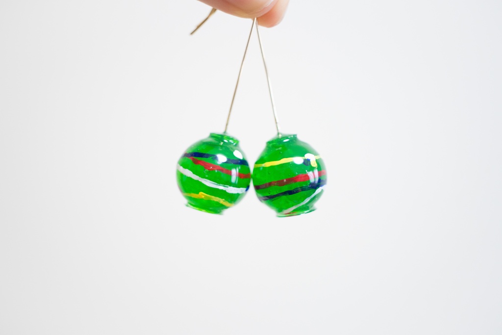 【8/15まで】ヨーヨー (全7色/ピアス 樹脂) 飴ちゃんの耳飾り