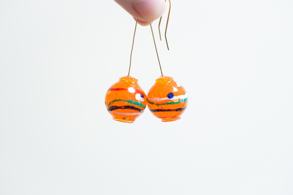 【8/15まで】ヨーヨー (全7色/ピアス 樹脂) 飴ちゃんの耳飾り