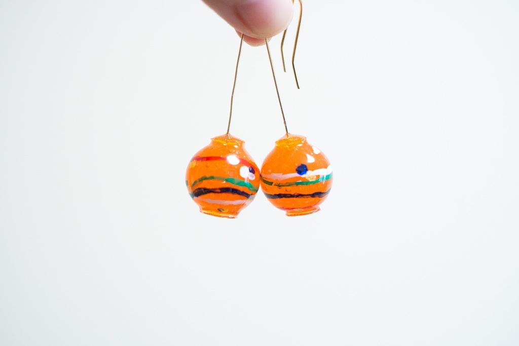 【8/15まで】ヨーヨー (全7色/イヤリング サージカルステンレス) 飴ちゃんの耳飾り