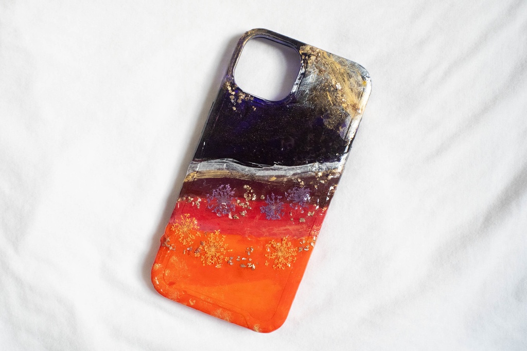 iPhone13/iPhone14 スマホケース 【ミステリアスフラワー】