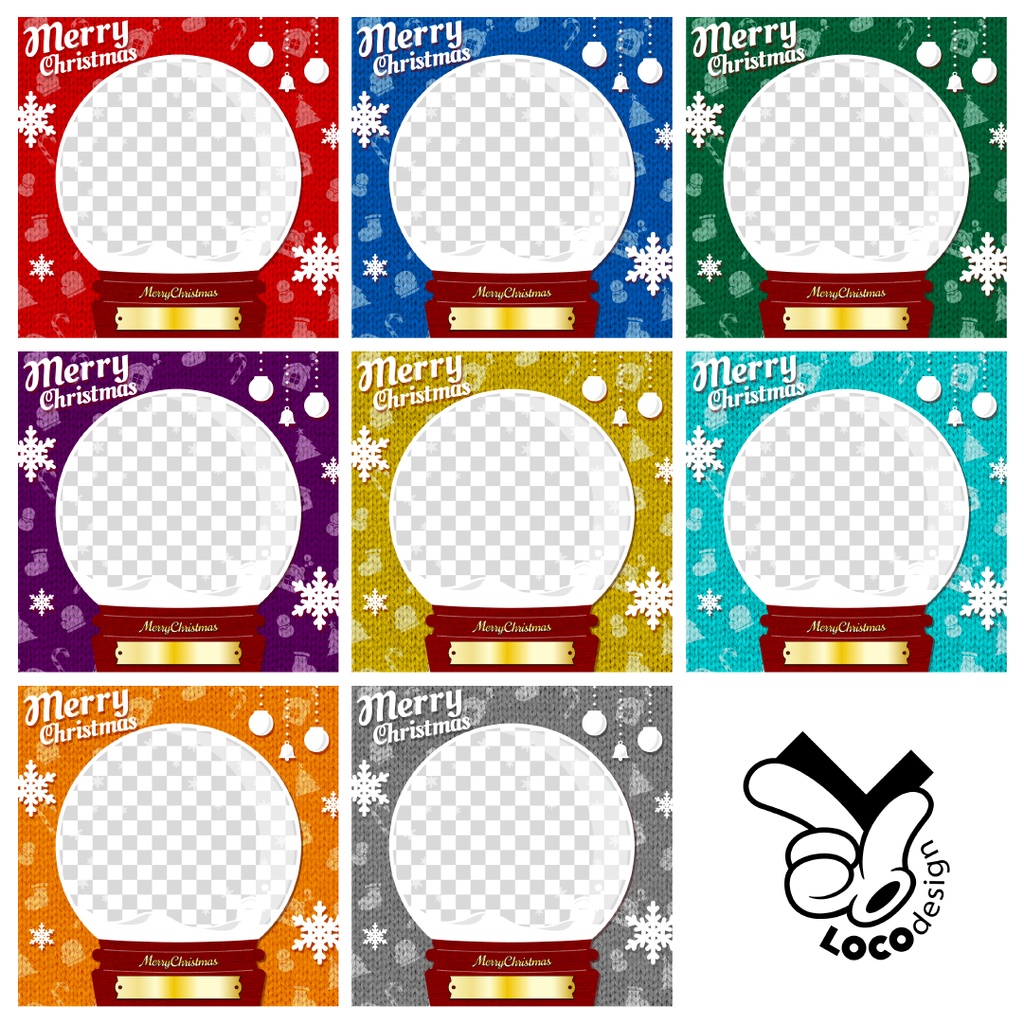 【フレーム素材】スノードーム風アイコンリング