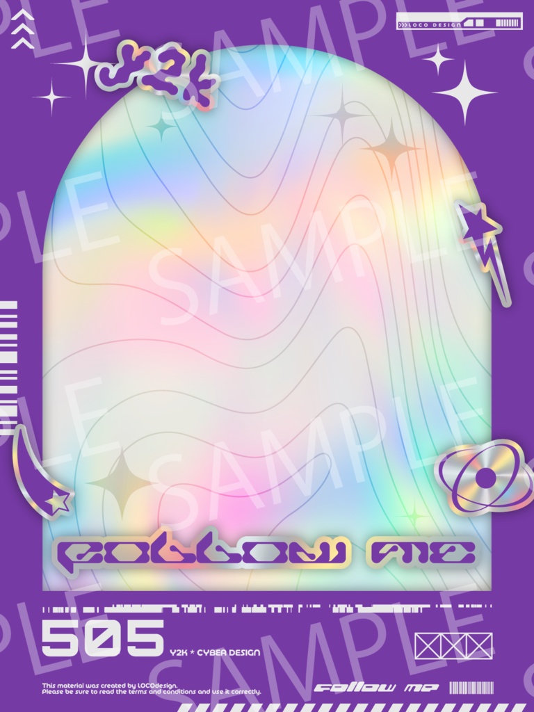 SNSで使いやすいフレーム素材20種パック(Y2K×Cyber)