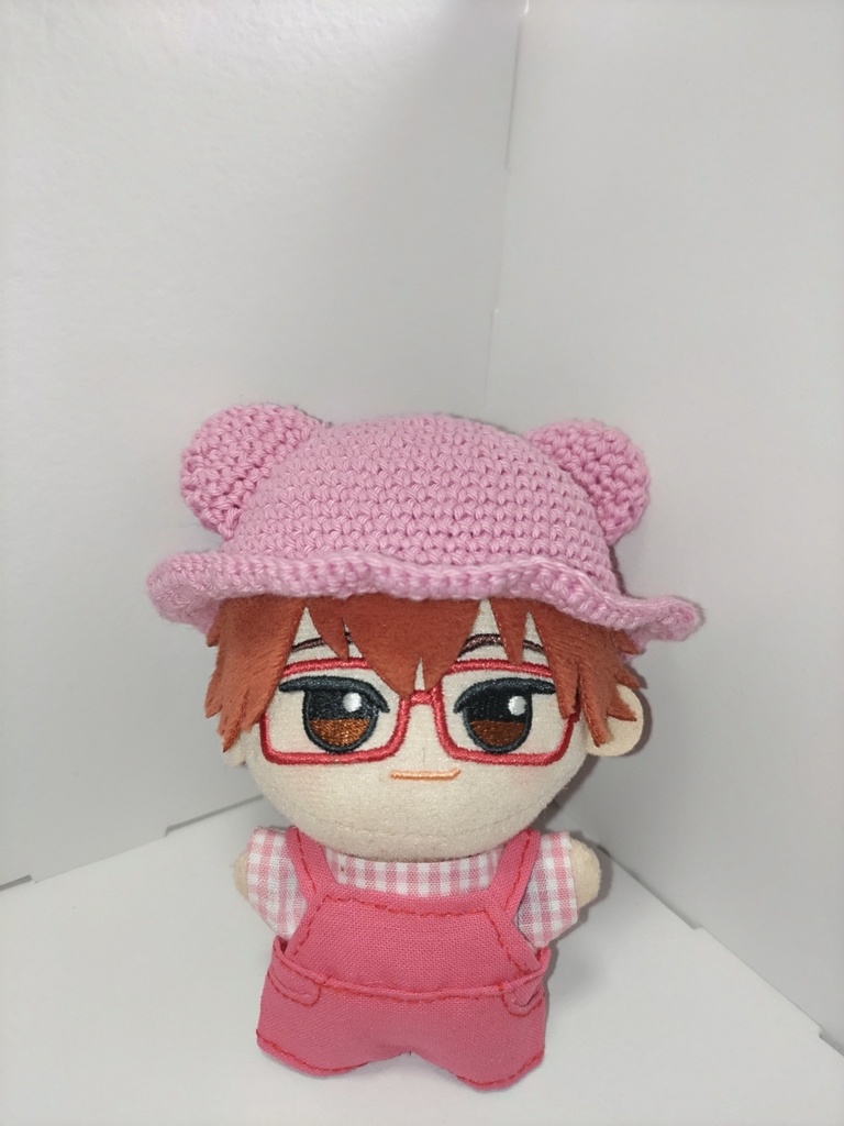 ちびぐるみ　サロペット＆くま耳帽子う