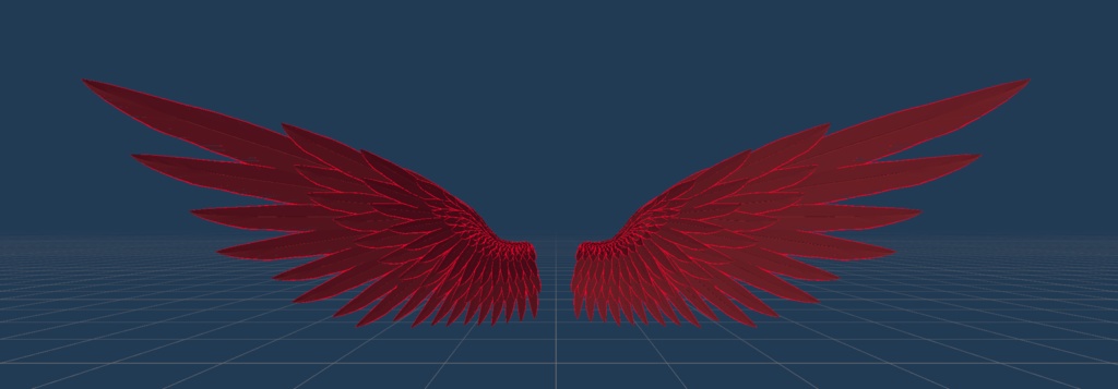 3Dの翼(ハイポリゴン)