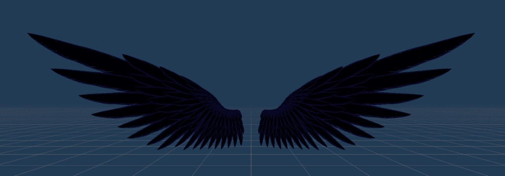 3Dの翼(ハイポリゴン)