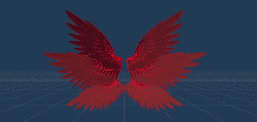 3Dの翼(ハイポリゴン)