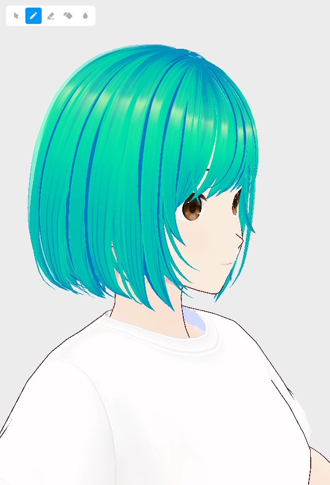 Rake hair texture Vroid