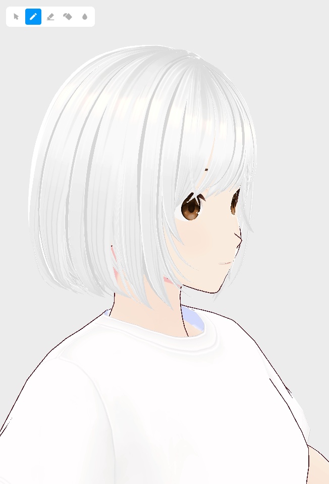 Rake hair texture Vroid