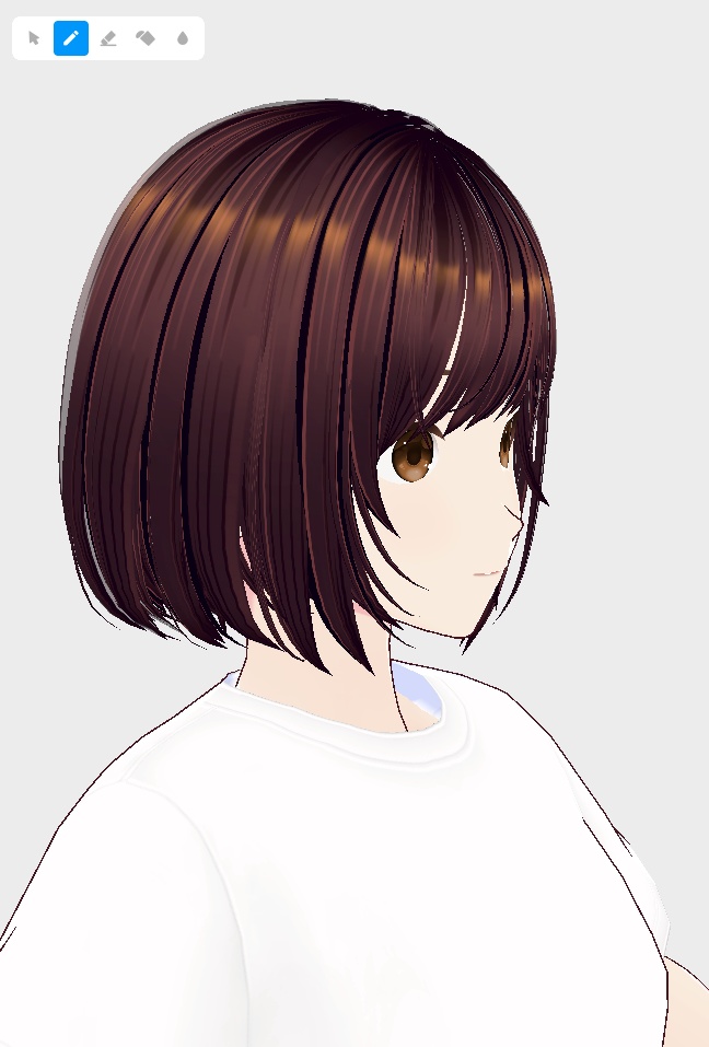 Rake hair texture Vroid