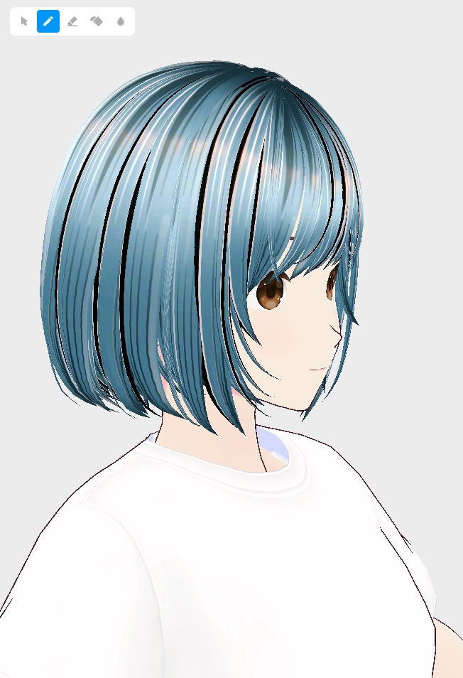 Rake hair texture Vroid