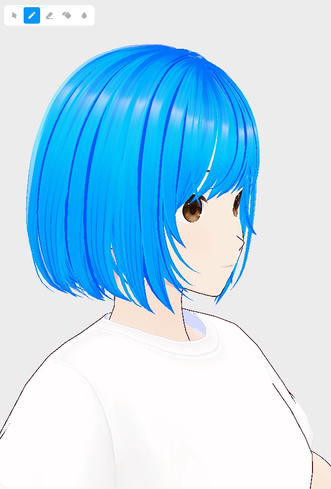 Rake hair texture Vroid