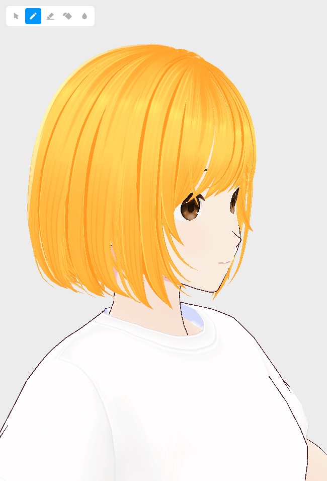 Rake hair texture Vroid