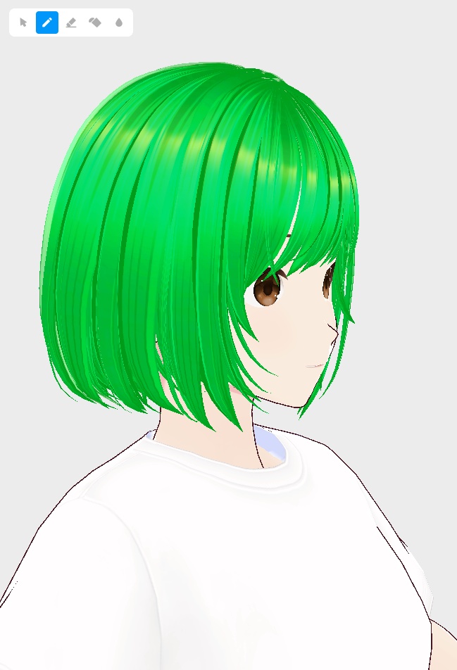 Rake hair texture Vroid