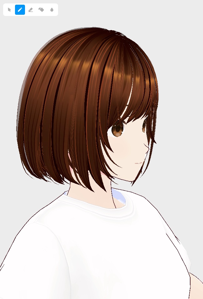 Rake hair texture Vroid