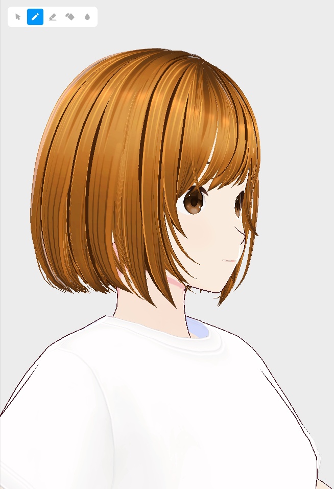 Rake hair texture Vroid