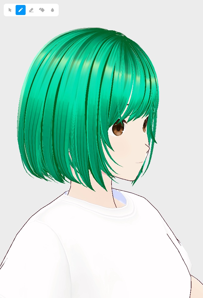 Rake hair texture Vroid