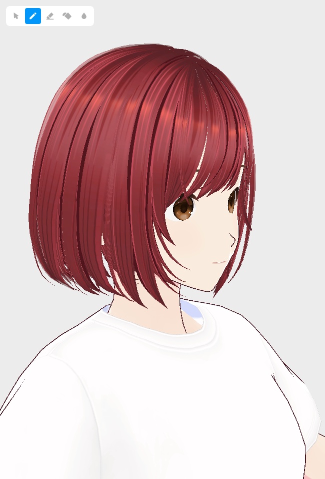 Rake hair texture Vroid