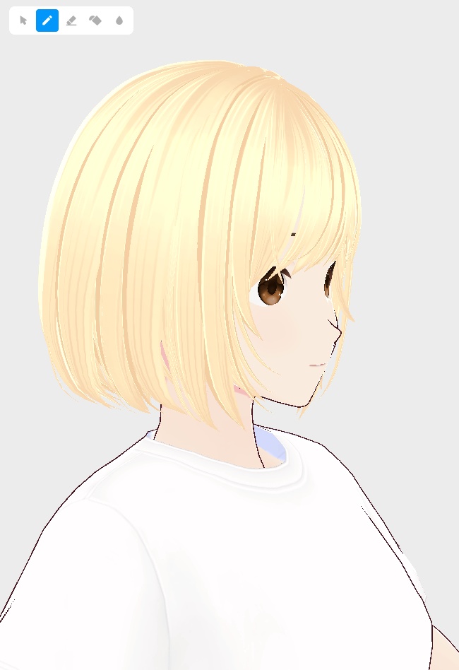 Rake hair texture Vroid