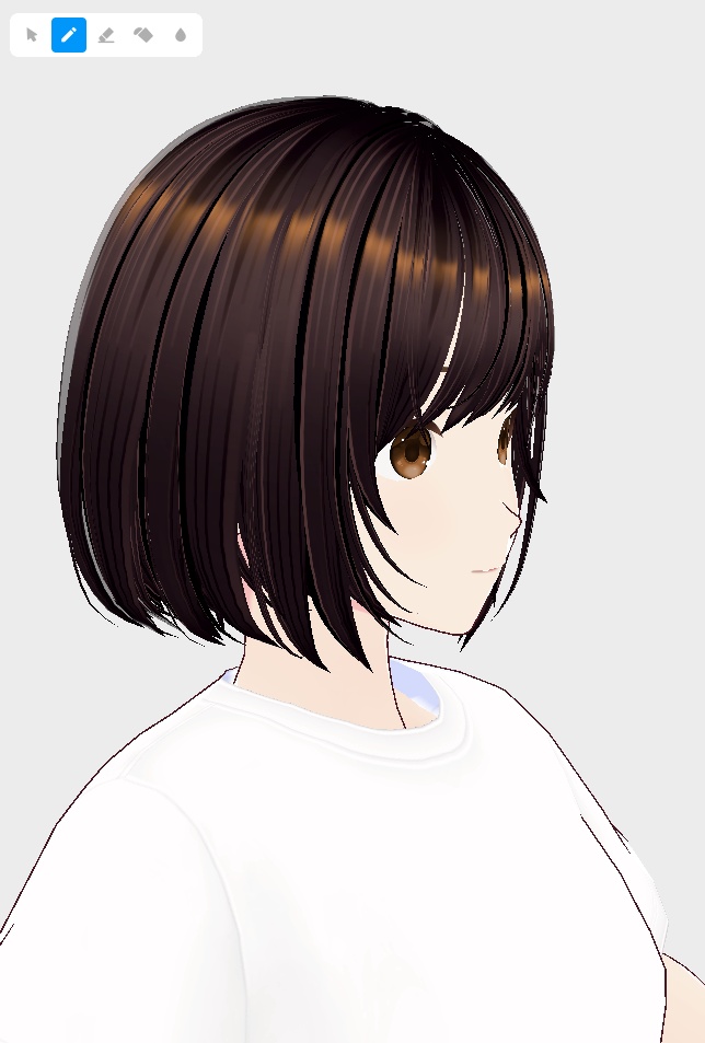 Rake hair texture Vroid