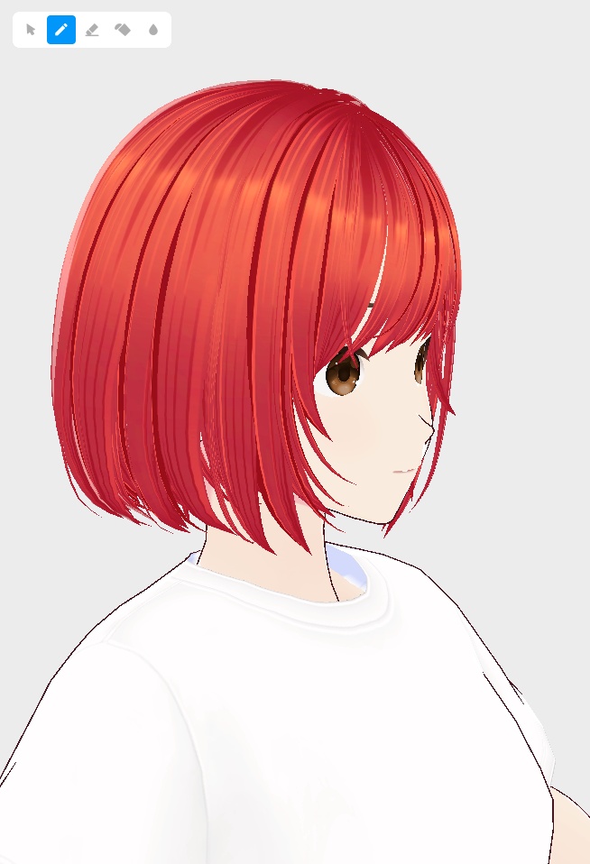 Rake hair texture Vroid