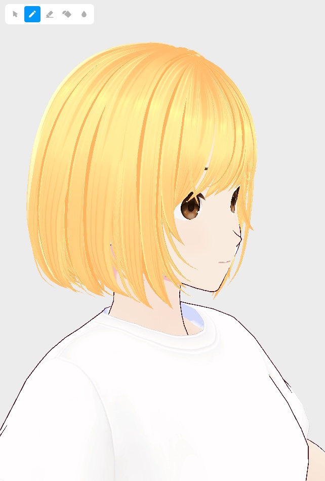 Rake hair texture Vroid