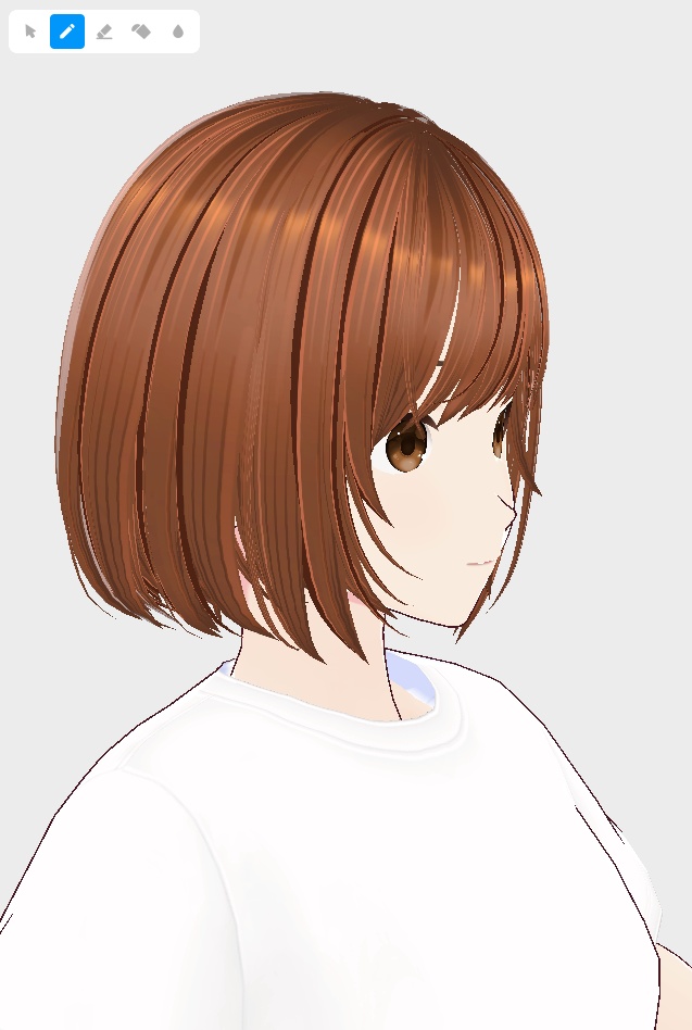 Rake hair texture Vroid