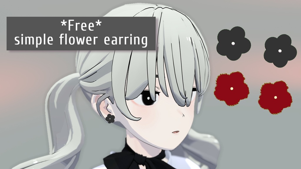 【Free】お花ピアス