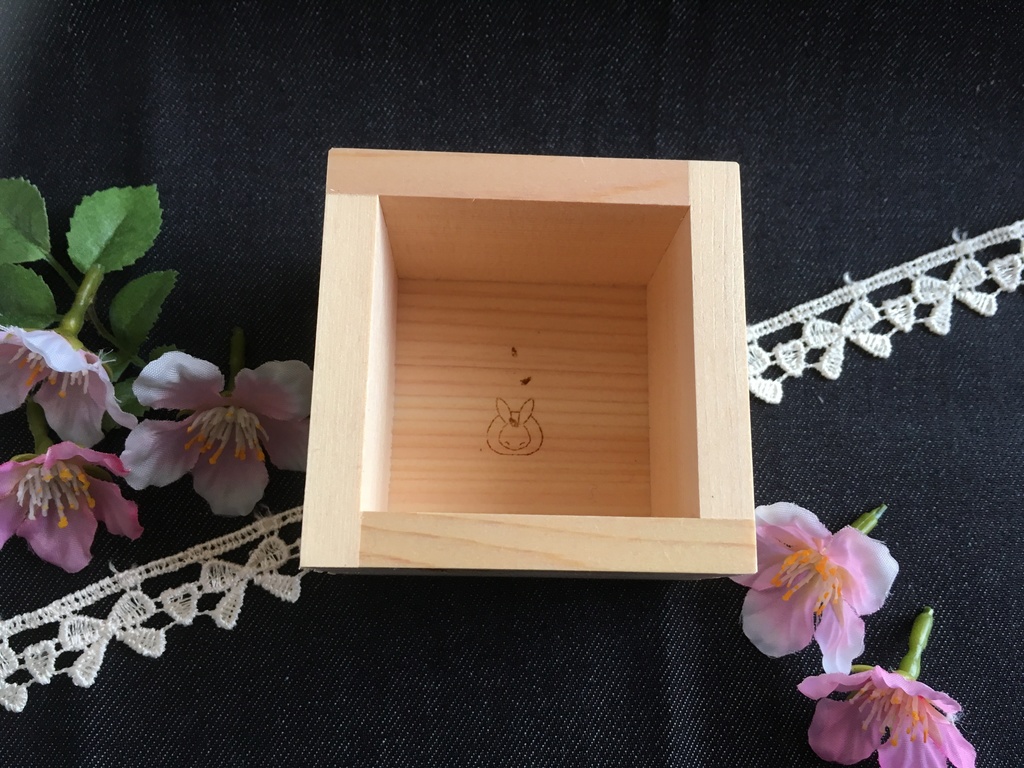 国産檜枡 桜とうさぎ