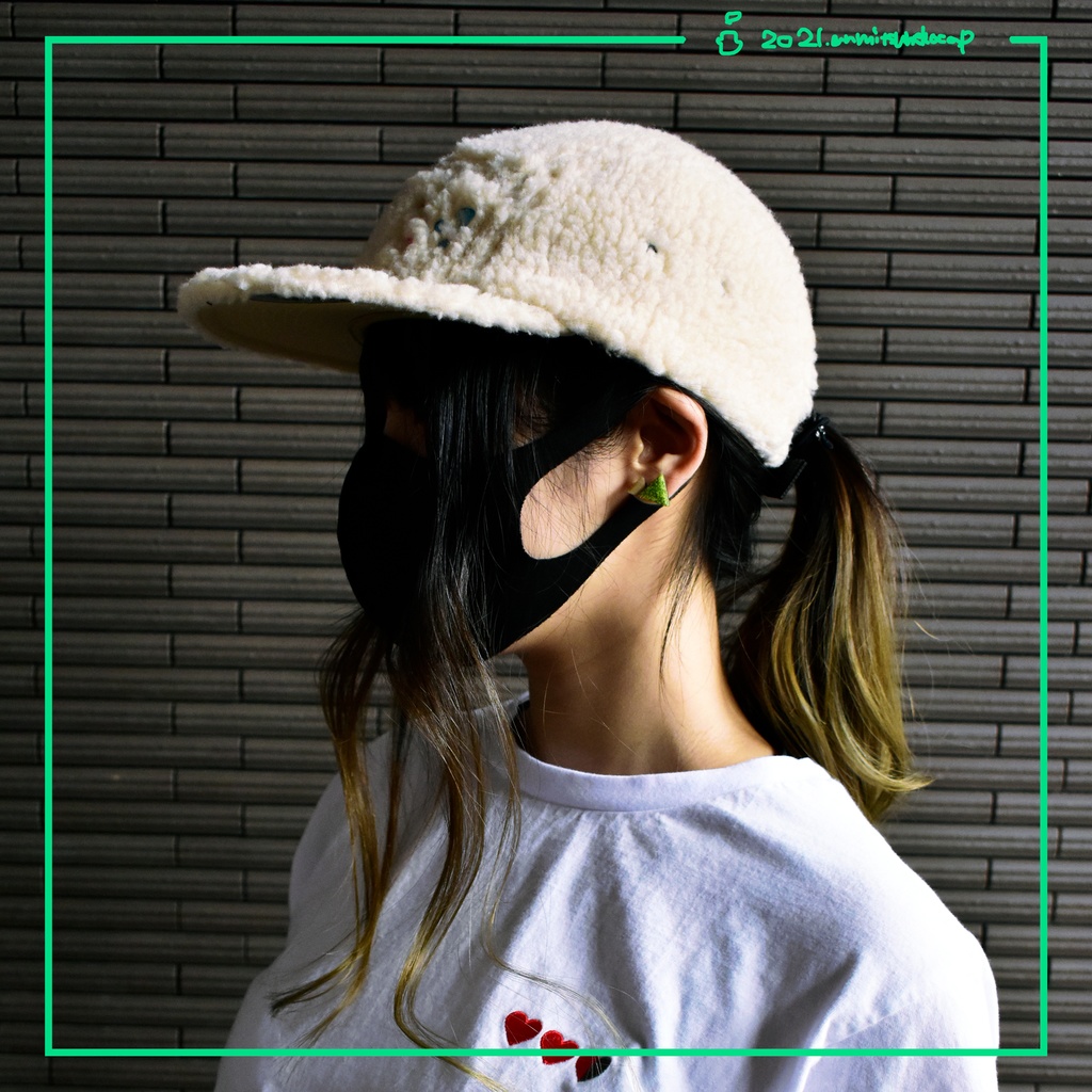 もこもこあんみつねこキャップ+しっぽ