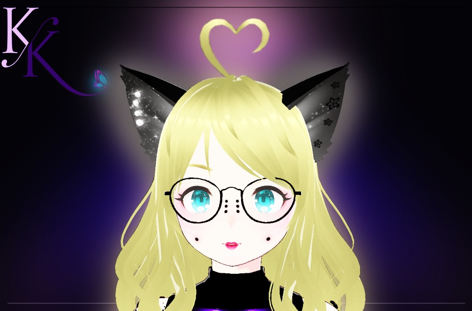 Cat ears black and white