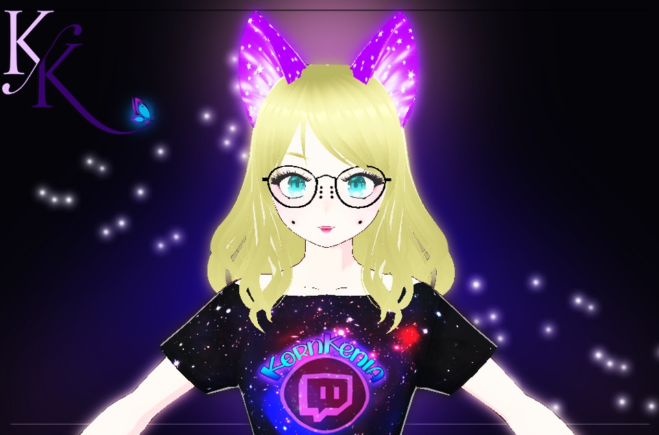Purple shiny cat ears