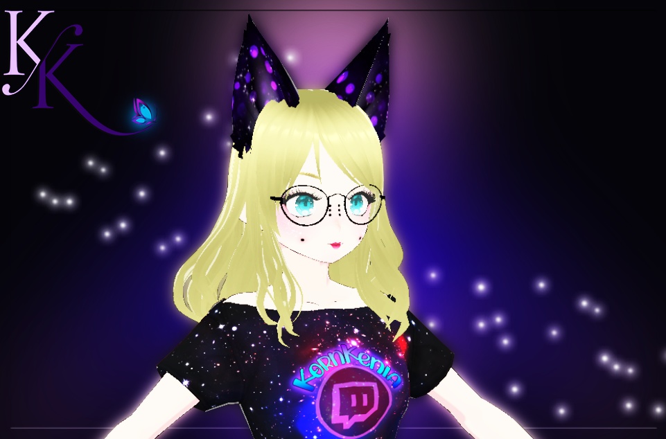 Purple lights cat ears