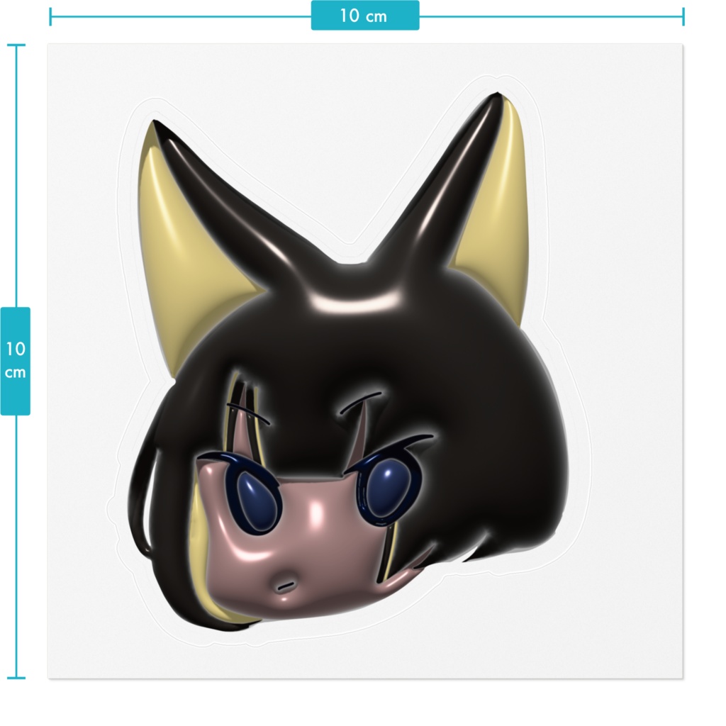 もち クリアステッカー