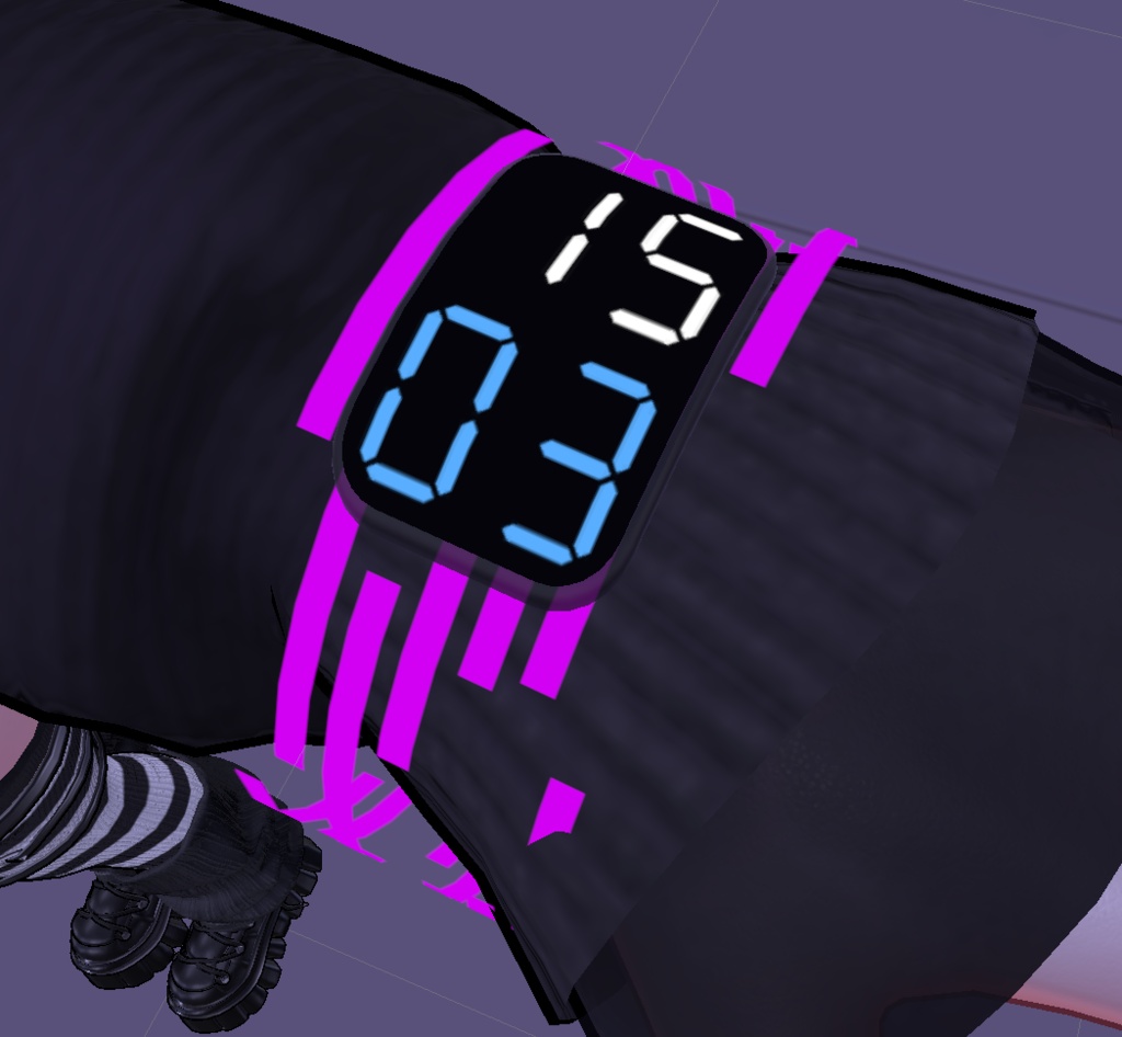 LEDバンド腕時計 Animated Watch|リアルタイム時刻表示|レインボー/単色|12h/24h|PC Only