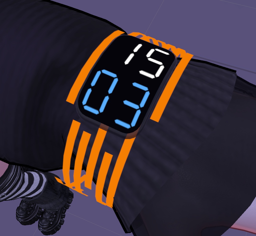 LEDバンド腕時計 Animated Watch|リアルタイム時刻表示|レインボー/単色|12h/24h|PC Only