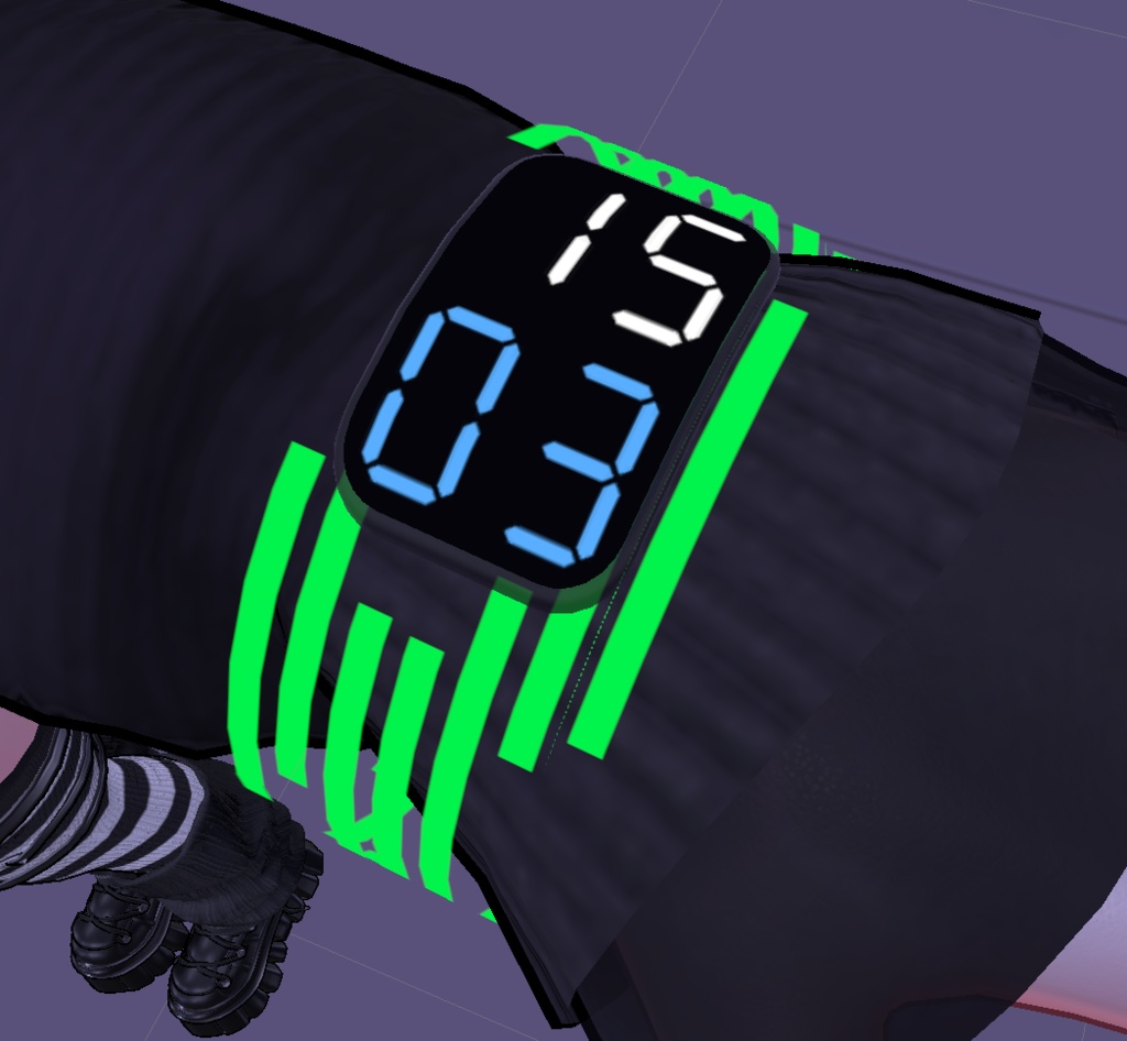 LEDバンド腕時計 Animated Watch|リアルタイム時刻表示|レインボー/単色|12h/24h|PC Only