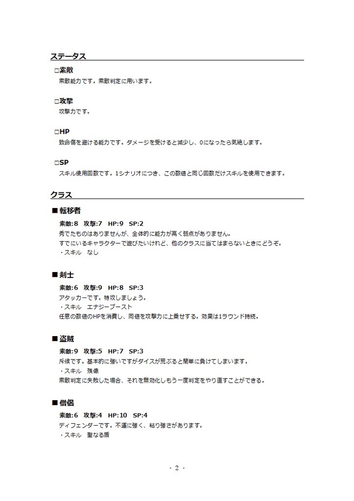 ザ・ダンジョン 自作アナログゲーム