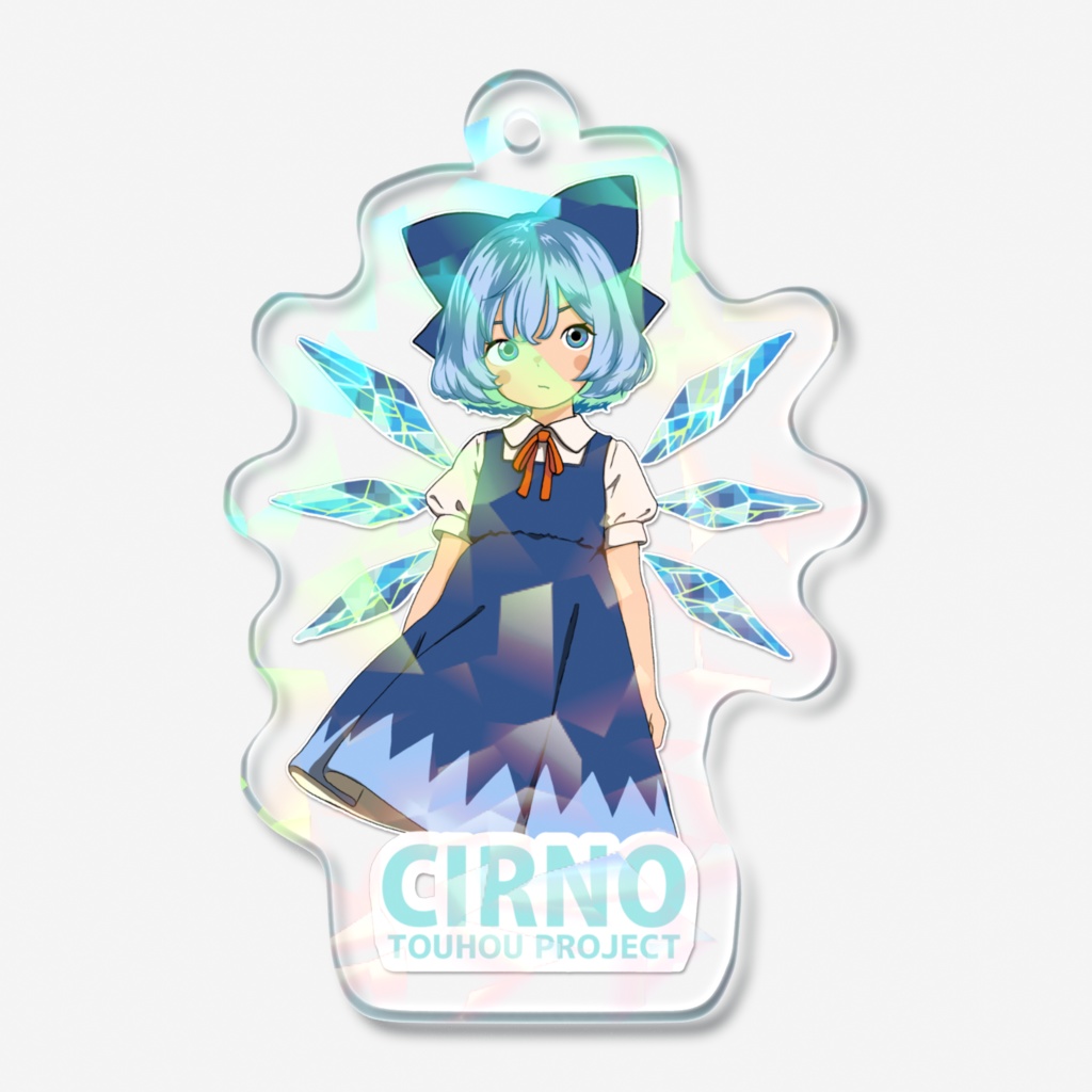 チルノ[CIRNO]_ホログラムアクリルキーホルダー - 50 × 50mm