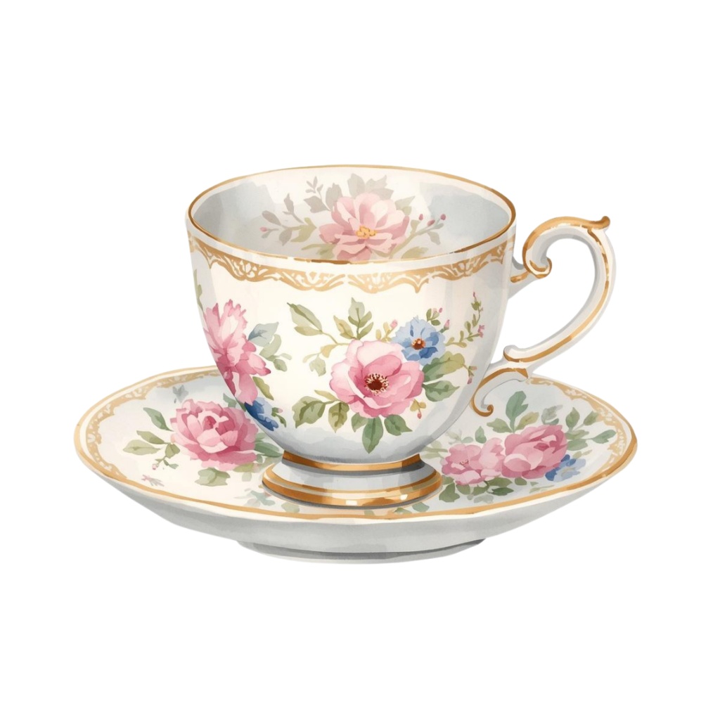 カフェモチーフの水彩クリップアート 20点