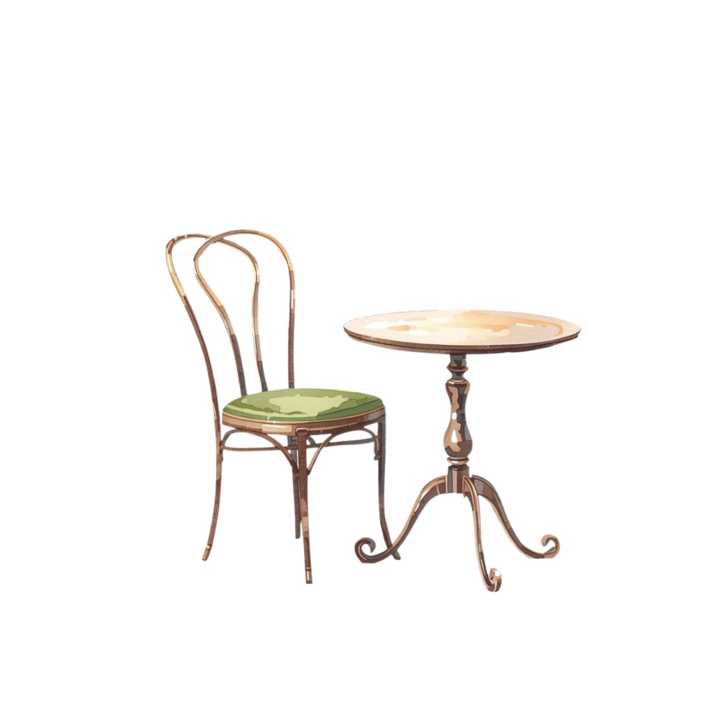 カフェモチーフの水彩クリップアート 20点