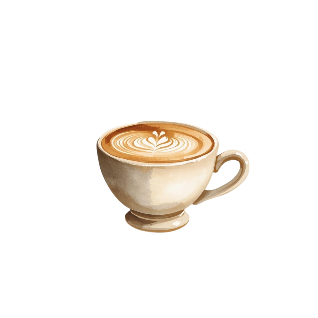 カフェモチーフの水彩クリップアート 20点